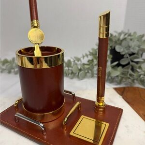 Vintage Danier Leather Desk Set